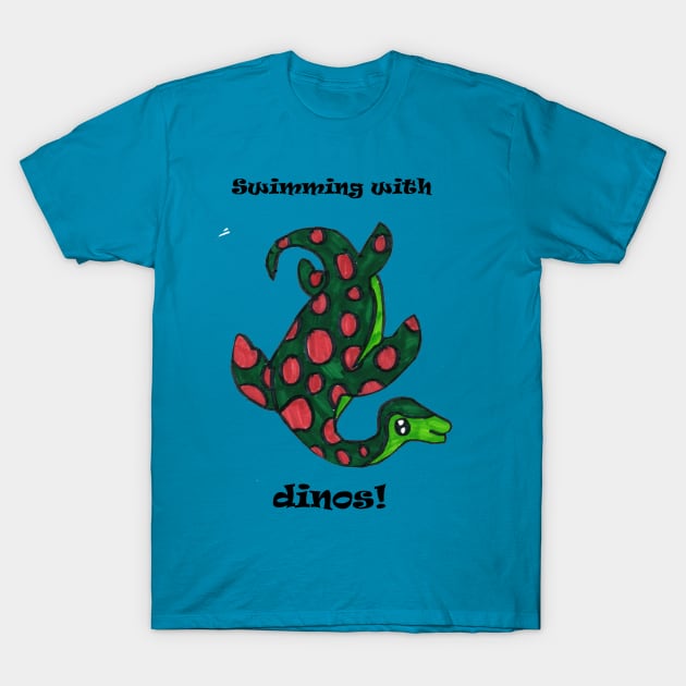 Swimming with Dinos T-Shirt by TeeMax